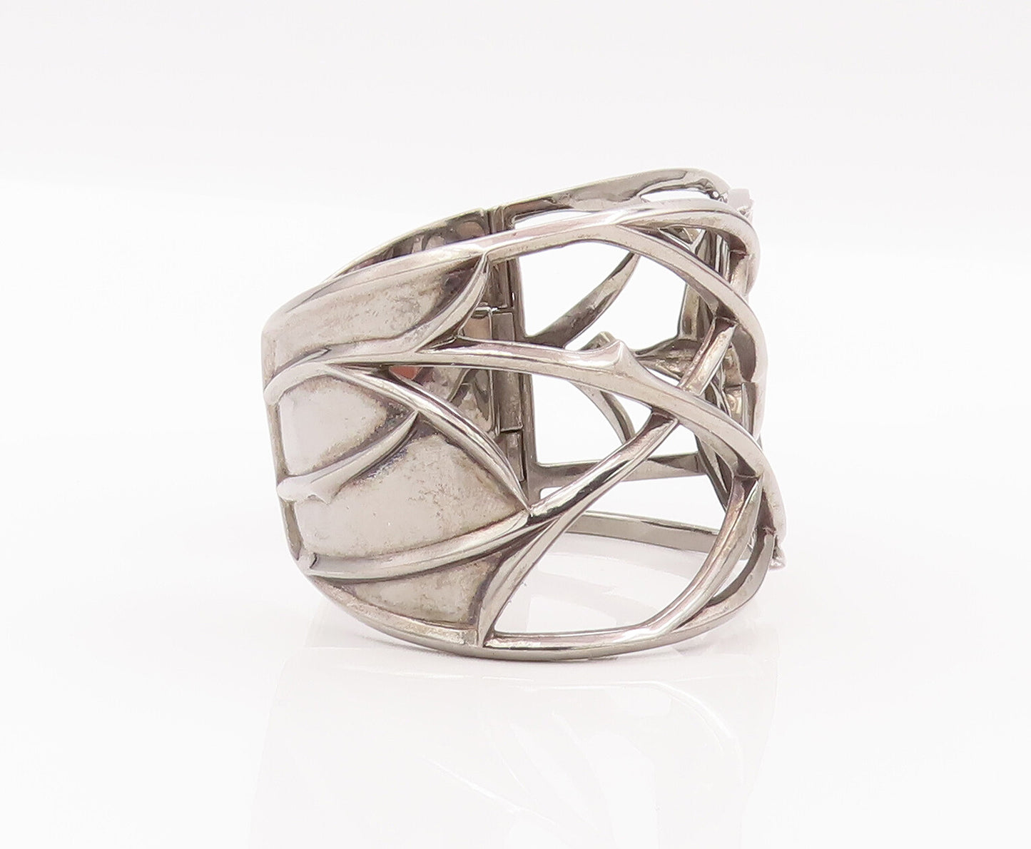 925 Sterling Silver Vintage Bracelet STEPHEN WEBSTER Cutout Rare Phoenix BT10458
