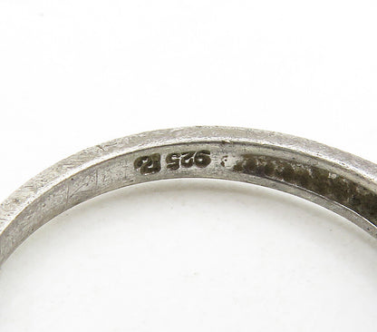 ROSS SIMON 925 Silver  Vintage Cubic Zirconia 4 Stone Band Ring Sz 8  RG15863