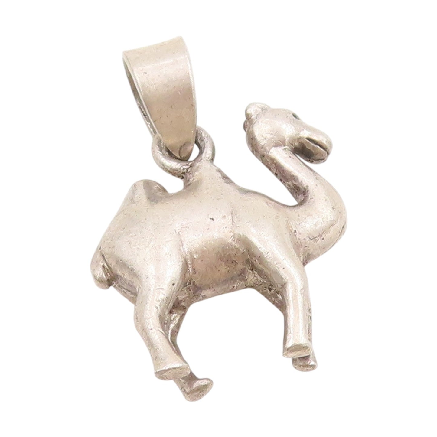 925 Sterling Silver Vintage Pendant Solid Camel With Double Hump Charm  PT25507