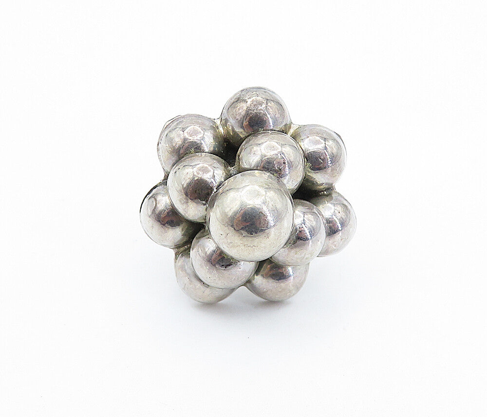 LOS BALLESTEROS 925 Silver  Vintage Bubble Cluster Cocktail Ring Sz 8.5 RG7677