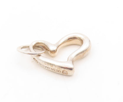 925 Sterling Silver Vintage Pendant Minimalist Cutout Love Heart PT23627