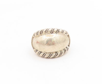 925 Sterling Silver Vintage Ring JUDITH JACK Ribbed Dome Band  Sz 7  RG34689
