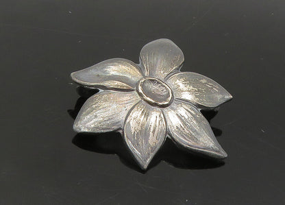 EILER & MARLOWE DENMARK 925 Silver  Vintage Oxidized Flower Brooch Pin  BP8707