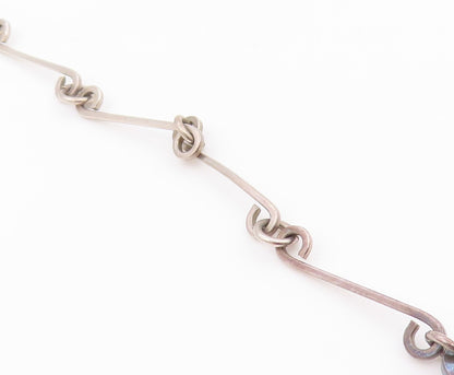 925 Sterling Silver Vintage Necklace Openwork Geometric Lattice Drop  NE4936