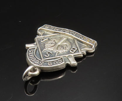 925 Sterling Silver  Vintage Cub Scouts BSA Den Mother Pendant  PT20463