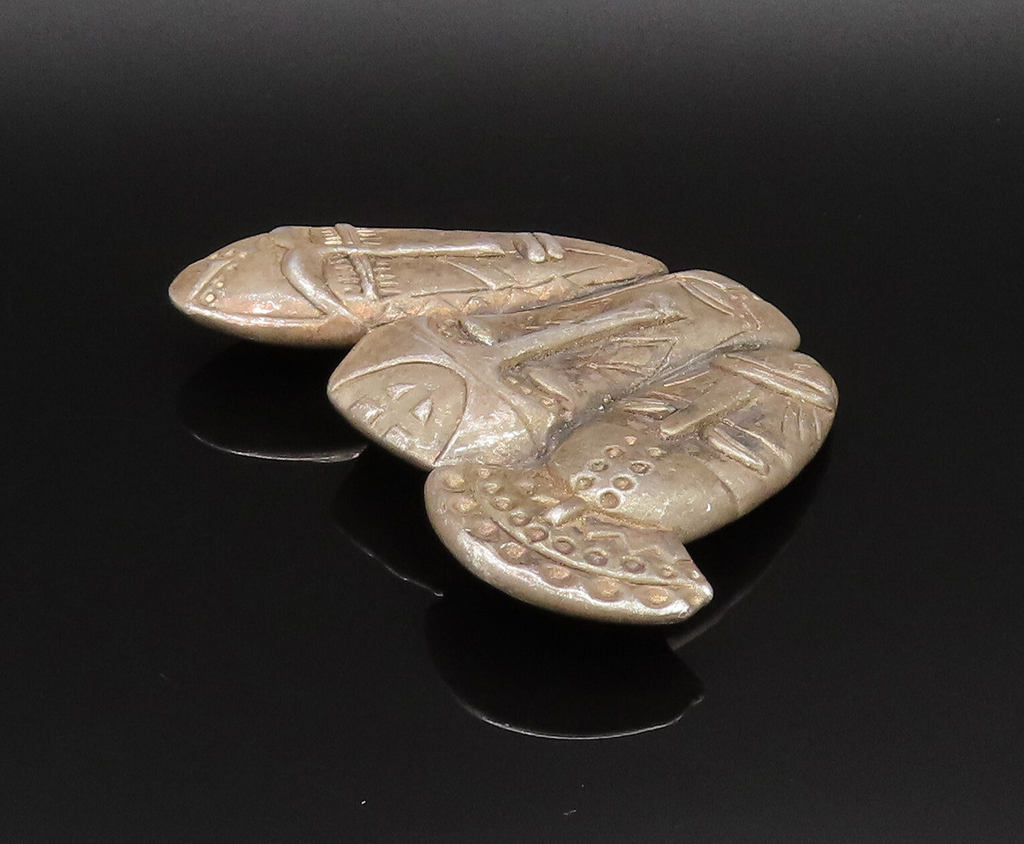 FREDERIC JEAN DUCLOS 925 Silver  Vintage Large Warrior Head Brooch Pin  BP9800