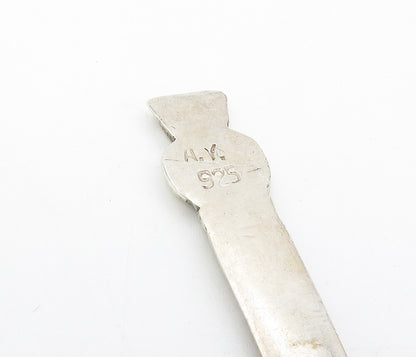 925 Sterling Silver  Vintage Antique Traditional Statue Tea Spoon  TR1499