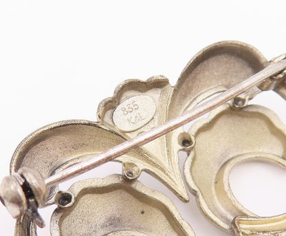 KORDES LICHTENFELS GERMANY 925 Silver  Vintage Multi Spiral Brooch Pin  BP9663