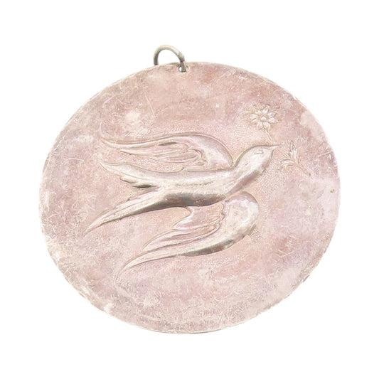 925 Sterling Silver Vintage Pendant 1971 TOWLE Antique Bird Of Peace  PT24709