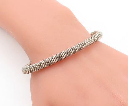ESPO 925 Sterling Silver  Vintage Shiny Pointed Ends Cuff Bracelet  BT1965