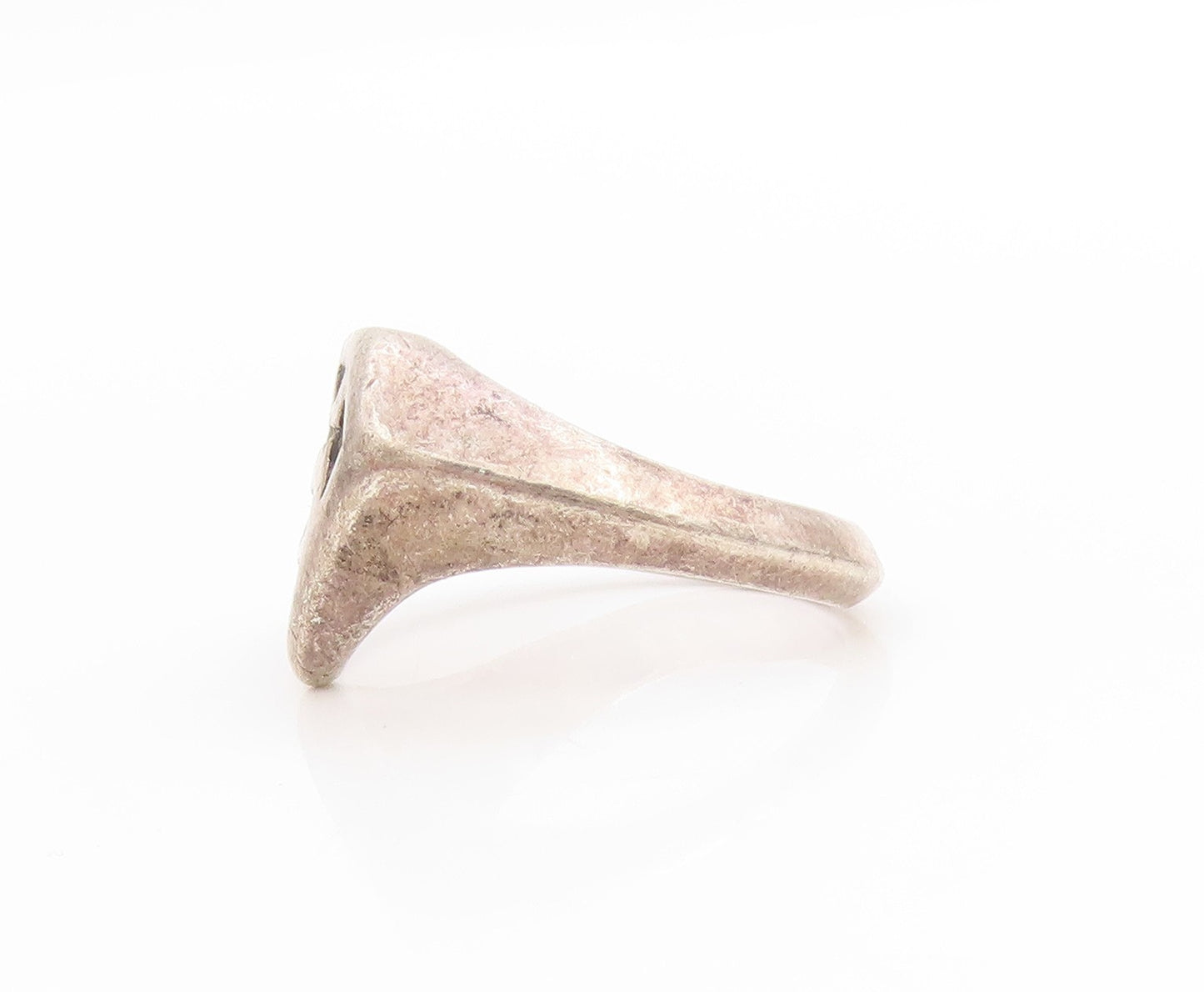 925 Sterling Silver Vintage Ring Superhero S Shield Symbol Band  Sz 7.5  RG34049