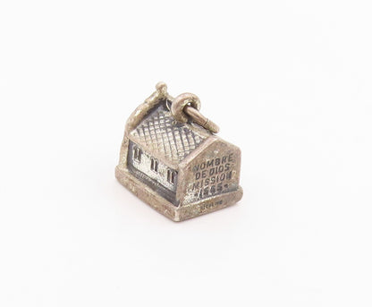 925 Sterling Silver Vintage Pendant Miniature San Antonio Mission Church PT25646