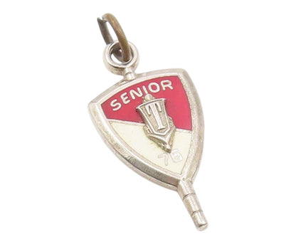 925 Sterling Silver  Vintage Enamel Senior 76' Class Pendant  PT19149