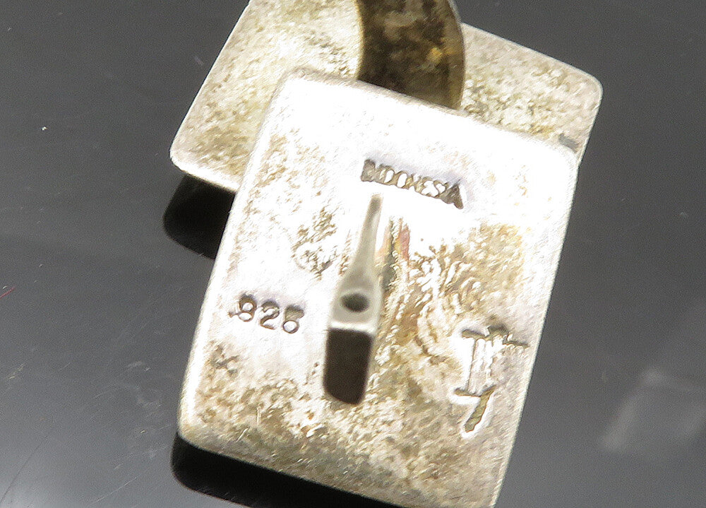 JOHN HARDY 925 Sterling Silver  Vintage Floral Cutout Square Cufflinks  TR2785