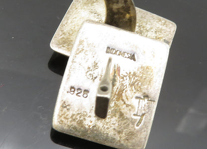 JOHN HARDY 925 Sterling Silver  Vintage Floral Cutout Square Cufflinks  TR2785
