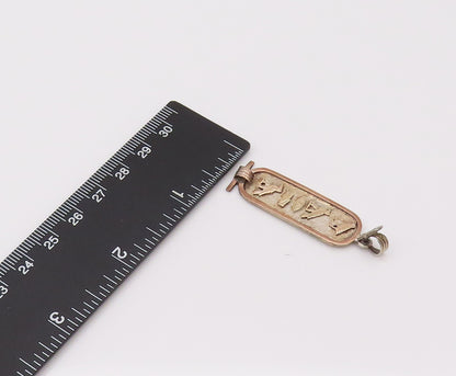 925 Serling Sterling Silver Vintage Egyptian Hieroglyphics Charm Pendant PT22046