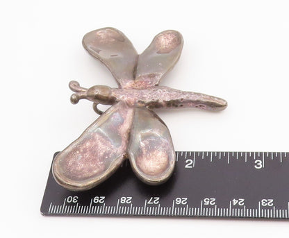 925 Sterling Silver Vintage Brooch Pin ISRAEL Classic Large Dragonfly  BP12187