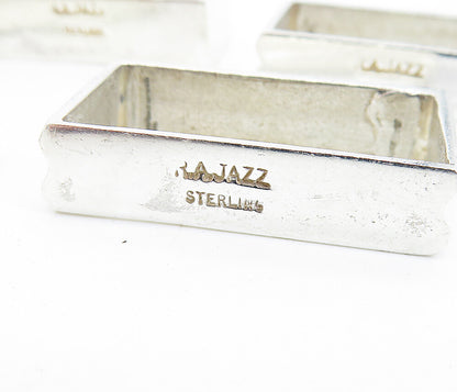 A. JAZZ 925 Sterling Silver Vintage Shiny 4 Piece Belt Buckle Set  TR1265