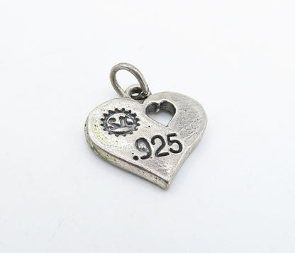 925 Sterling Silver  Vintage Oxidized I Love To Golf Stamped Pendant  PT4928