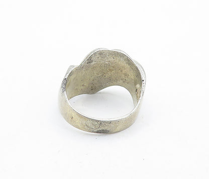 MEXICO 925 Silver  Vintage Fluted Dome Designed Band Ring Sz 7.5  RG6960