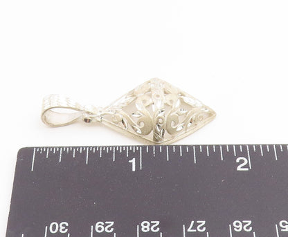 925 Sterling Silver Vintage Pendant Intricate Openwork Scroll Locket  PT25961