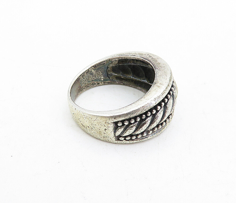 925 Sterling Silver  Vintage Fluted Design Tapered Band Ring Sz 7  RG5574