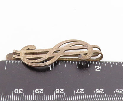 925 Sterling Silver Vintage Money Clip Minimalist Dollar Symbol Cutout  TR4233
