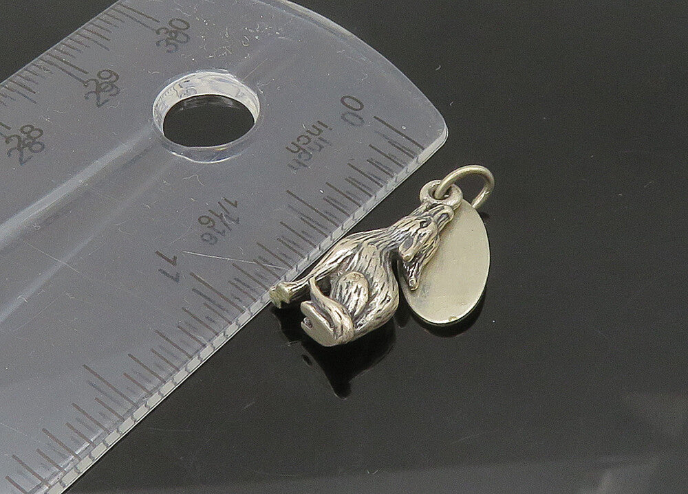 925 Sterling Silver  Vintage Howling Wolf Yellowstone Park Pendant  PT17427