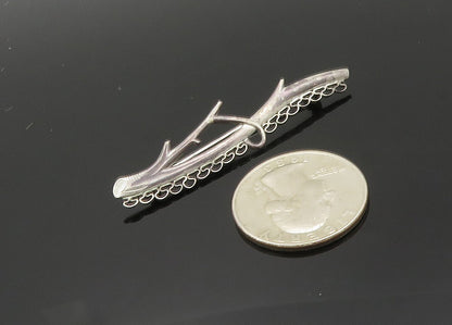 FORSTNER 925 Sterling Silver Vintage Tree Branch Dark Tone Brooch Pin  BP7929