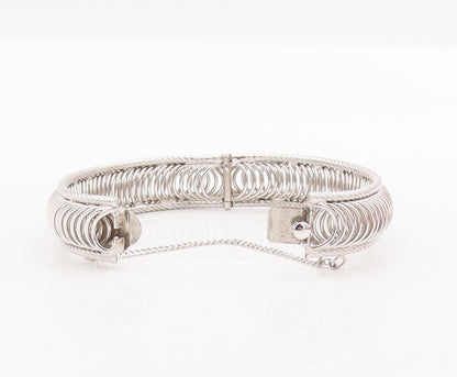 925 Sterling Silver Vintage Bracelet HARRY BICK Solid Ring Band Bangle  BT10344