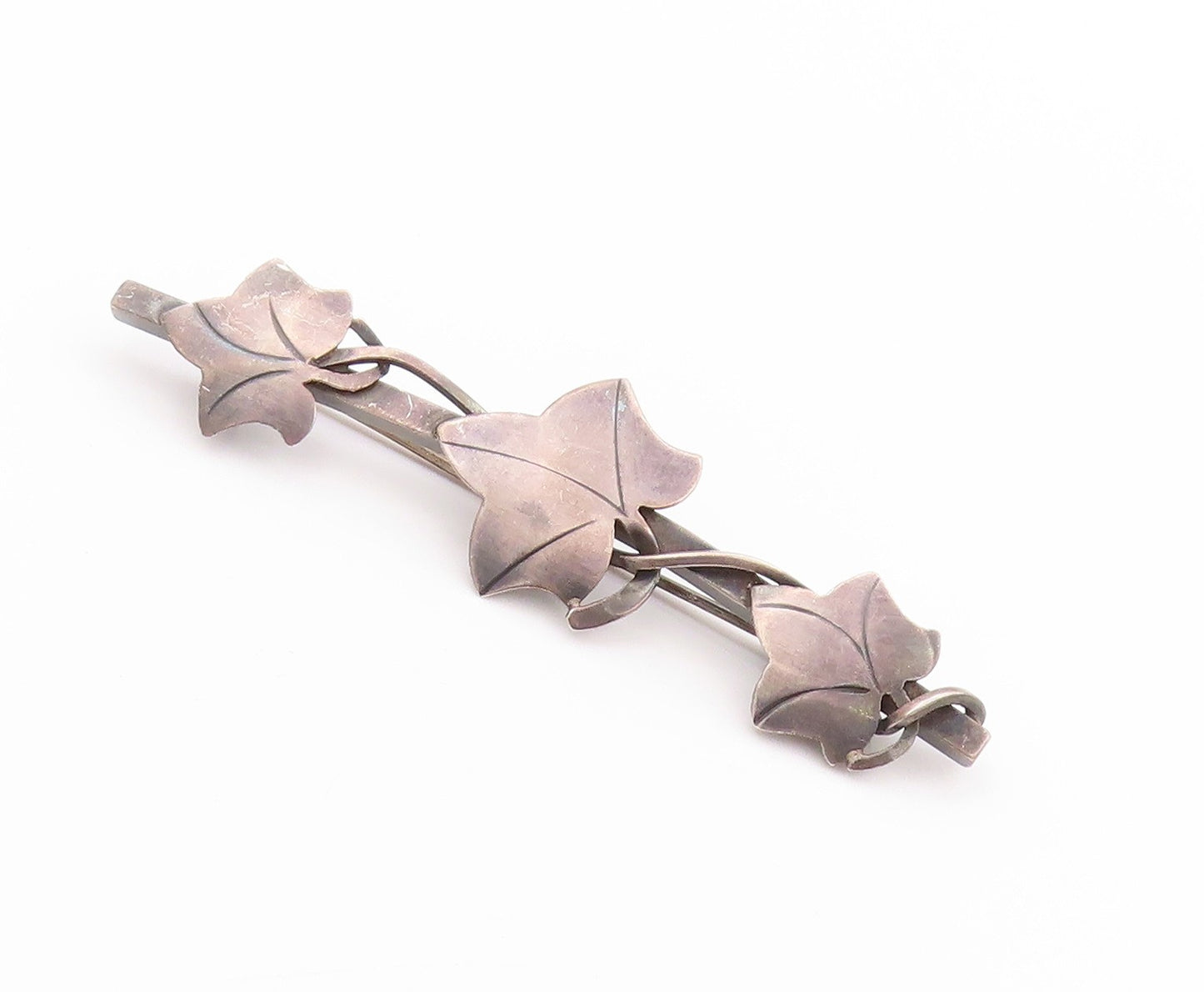 925 Sterling Silver Vintage Brooch LEONORE DOSKOW Connected Ivy Leaves  BP11622