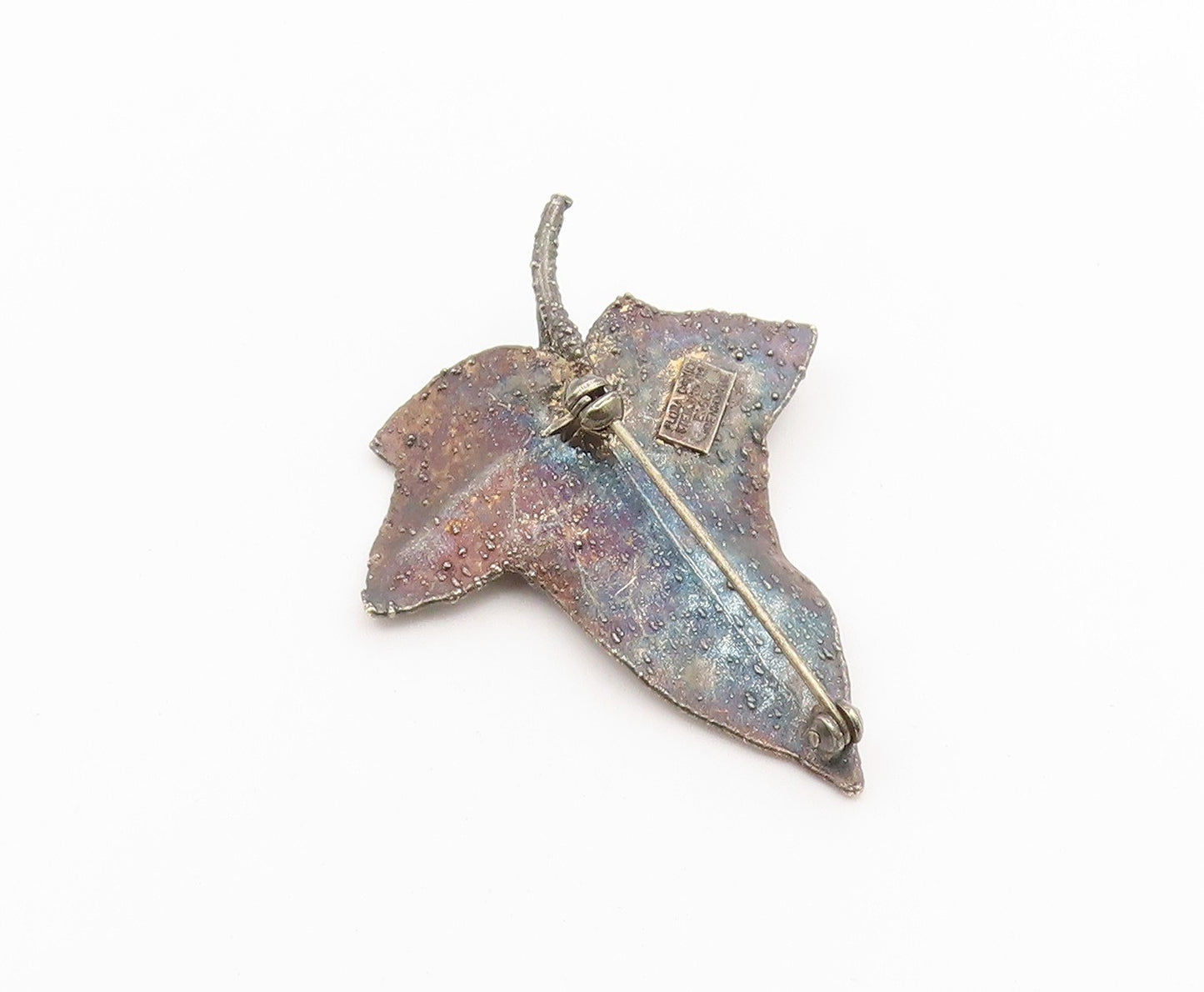 925 Sterling Silver Vintage Brooch Pin FLORA DANICA EGGERT DENMARK Leaf  BP12666