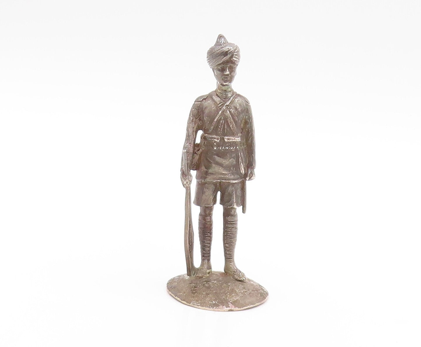 925 Sterling Silver Vintage Paper Weight Heavy 3D Carved Soldier  TR3812