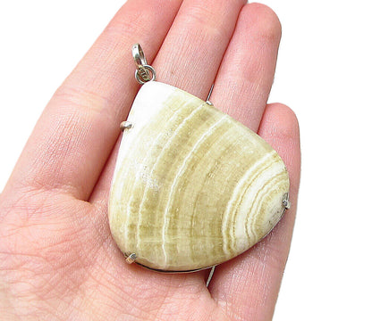 925 Sterling Silver  Vintage Cabochon Cut Agate Tear Drop Pendant  PT1496