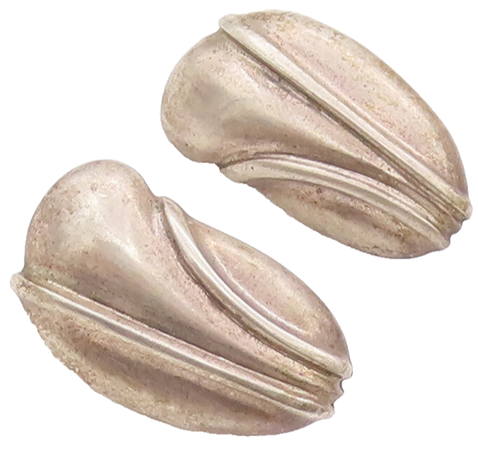 925 Sterling Silver Vintage Earrings Designer Carved Lines Solid Domed  EG12819