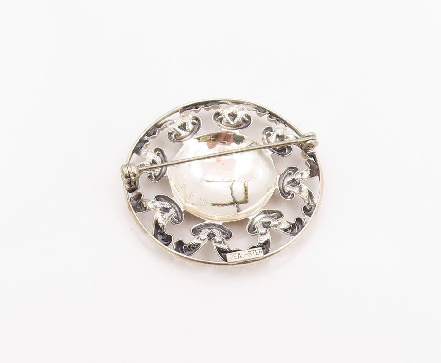 925 Sterling Silver Vintage Brooch BEAU Intricate Openwork Celtic Pin  BP12295