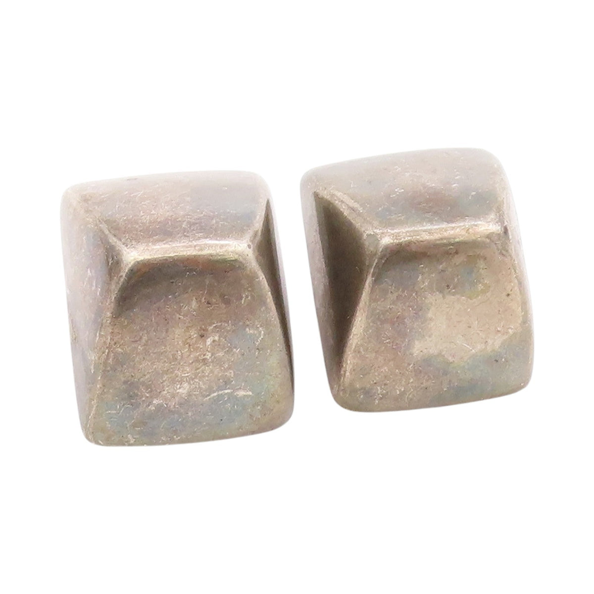 925 Sterling Silver Vintage Earrings CARTIER SPAIN Solid Geometric Stud  EG13667