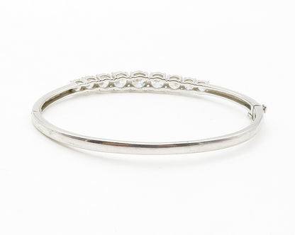 ROSS SIMON 925 Sterling Silver  Shiny Cubic Zirconia Bangle Bracelet  BT5467
