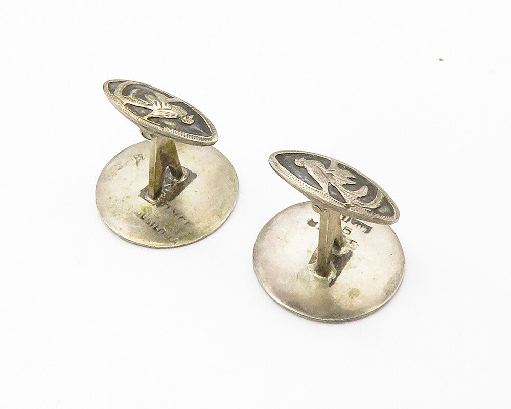 GUATEMALA 925 Sterling Silver   Vintage Traditional Warrior Cufflinks  TR2043