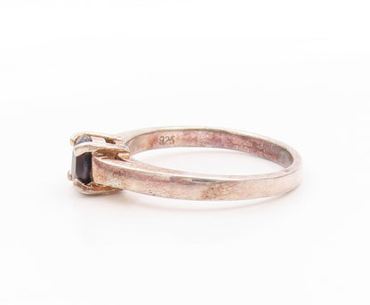 925 Sterling Silver Vintage Ring Minimalist Oval Cut Spinel  Sz 8  RG32593