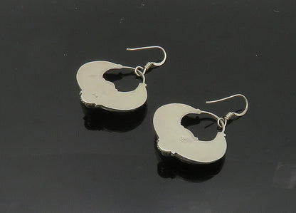 925 Sterling Silver  Vintage Shiny Hollow Swirl Twist Hoop Earrings  EG10136