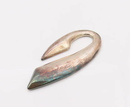 VARSANO 925 Sterling Silver Vintage Moldiest SIG Swirl Pendant PT22127