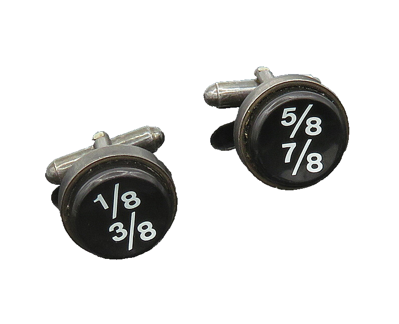 BBN ENGLAND 925 Sterling Silver  Vintage Dark Tone Round Cufflinks  TR2827
