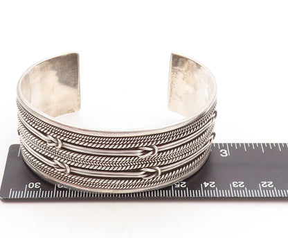 925 Sterling Silver Vintage Bracelet Multi Design Chain Carved Cuff  BT10940