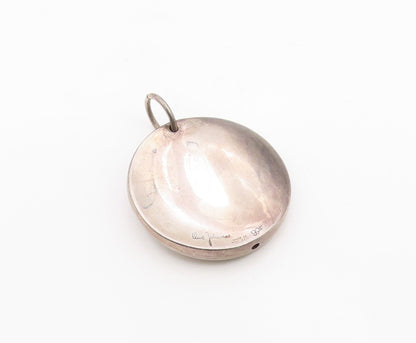OWE JOHANSSON FINLAND 925 Silver  Vintage Modernist Round Pendant  PT19349