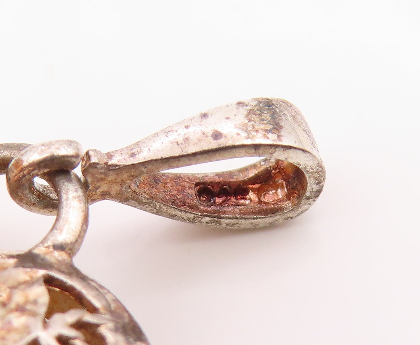 925 Sterling Silver Vintage Shiny Diamond Cut Love Heart Pendant  PT18444