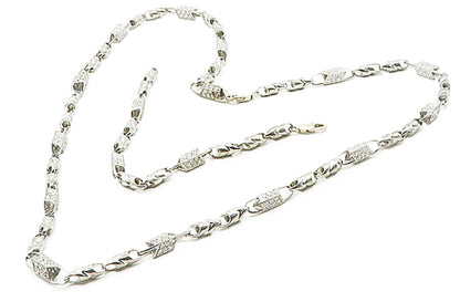 925 Sterling Silver  Vintage Sparkling Topaz Necklace & Bracelet Set  TR1549