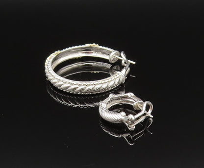 JUDITH RIPKA 925 Silver  Vintage Two Tone Wrapped Single Lot Earrings  EG11963