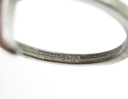ESPO 925 Sterling Silver  Vintage Shiny Smooth Thin Band Ring Sz 6.5  RG5854