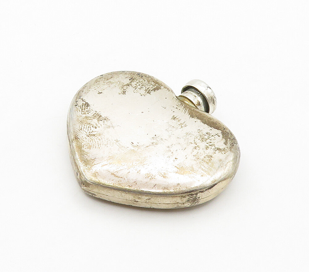 TIFFANY & CO. 925 Sterling Silver Vintage Large Heart Perfume Bottle  TR2224